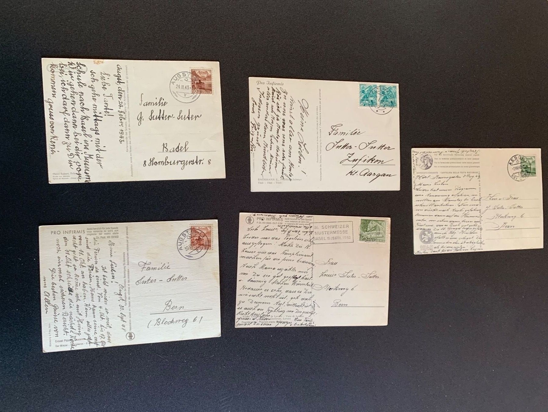 Cartoline postali: 5 alte Kunstkarten / Postkarten alt – Usato da Erlenbach ZH venduto da Ritschly 7