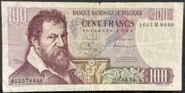Belgische 100-Franken-Note von 1971, seltenes Sammlerst