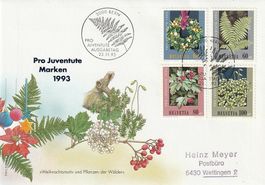 PJ Marken 1993 auf schön illustriertem Philswiss FDC, ab 1.-