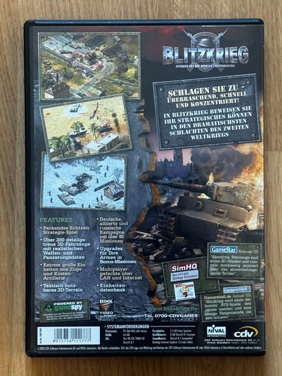 Giochi: Blitzkrieg - CIB - PC – Usato da Uster venduto da GamesAndStuff 1