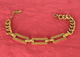 Edelstahlarmband 18K vergoldet, extravagantes Design