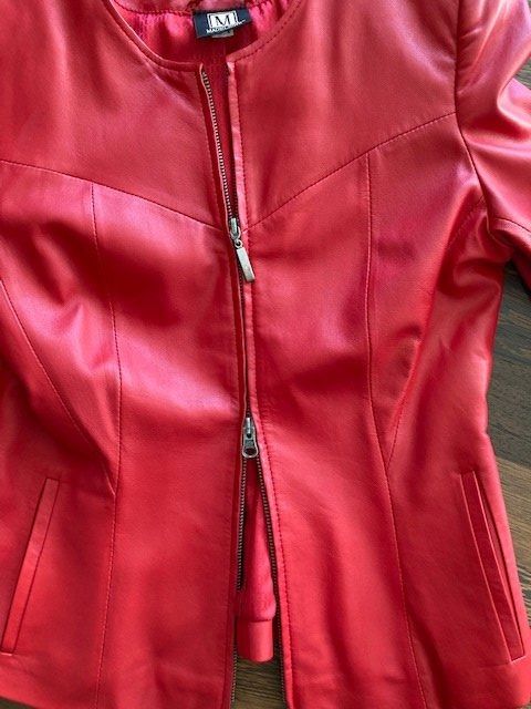 Madeleine Giacche: Lederjacke in Rot – Usato da Ettenhausen TG venduto da Babi69 4