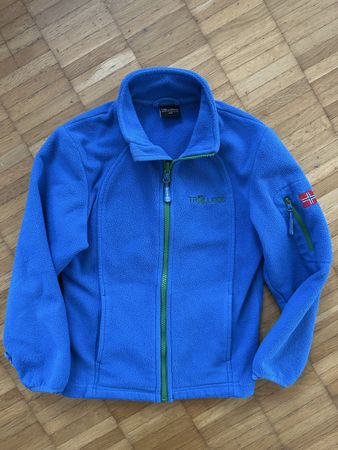 Trollkids Fleecejacke blau Gr. 128 Top Zustand