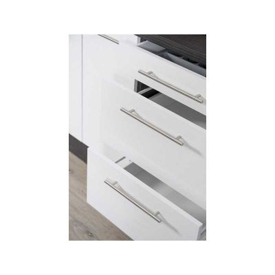 Cucine complete: 085 - Küchenzeile Küchenblock 300cm Eiche/Schwarzglanz – Nuovo e nell'imballaggio originale da Wallenwil venduto da toesstalvertrieb 5