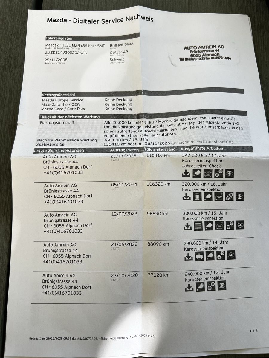 Mazda Automobili: Mazda 2 1.3 Frisch MFK – Usato da Sursee venduto da gas_8n5t 9