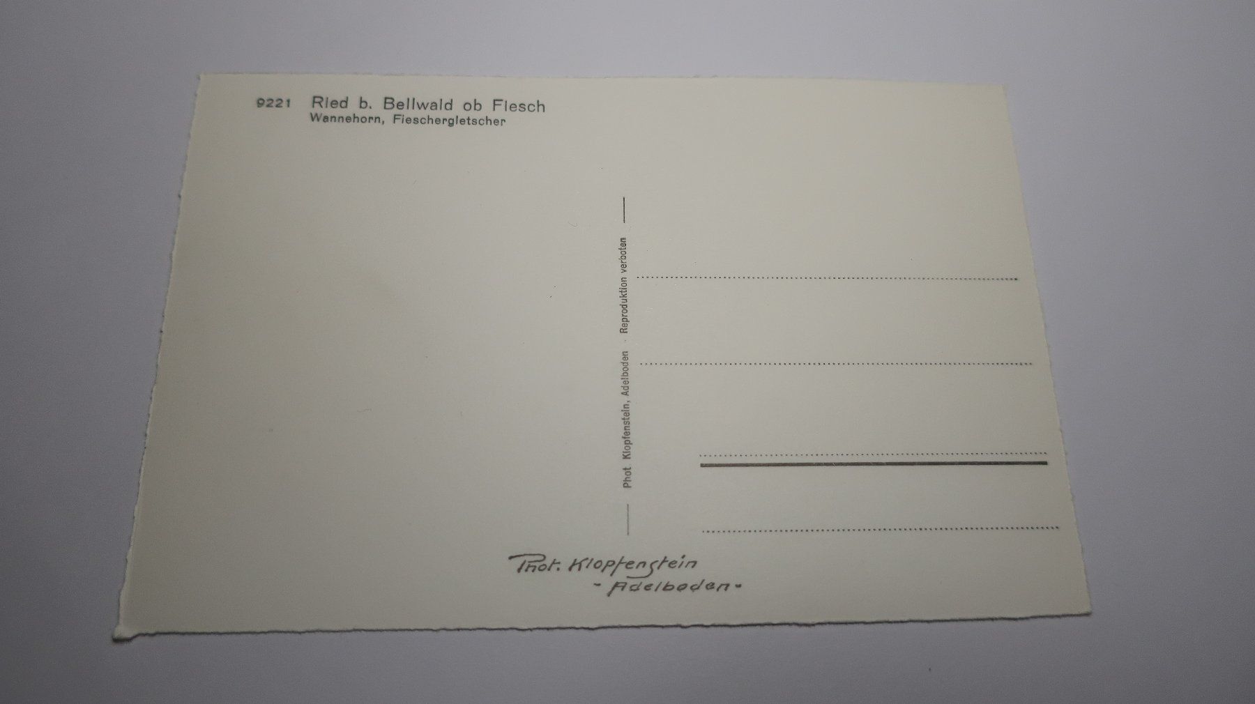 Cartoline postali: Ried b. Bellwald ob Fiesch – Usato da Cormoret venduto da Pascalll2001 3