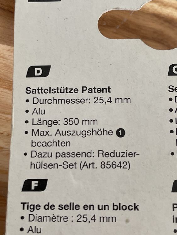 Fischer Pezzi di ricambio: Velo Sattelstütze Fischer – Nuovo e nell'imballaggio originale da Wettingen venduto da Kawasaki987 3