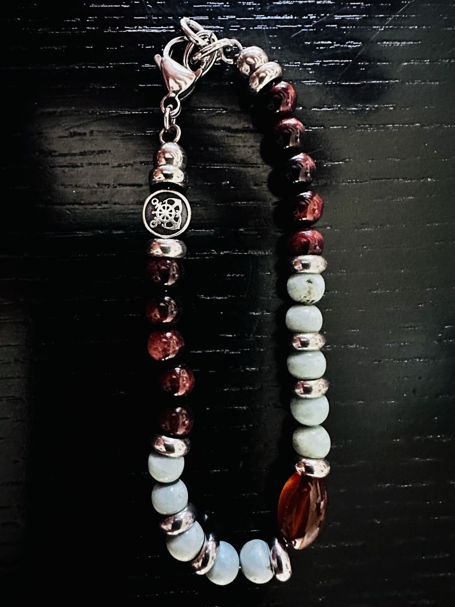 Bracciali & Braccialetti: Herrenarmband Naturstein und Silber – Usato da Volketswil venduto da Frenc77 1