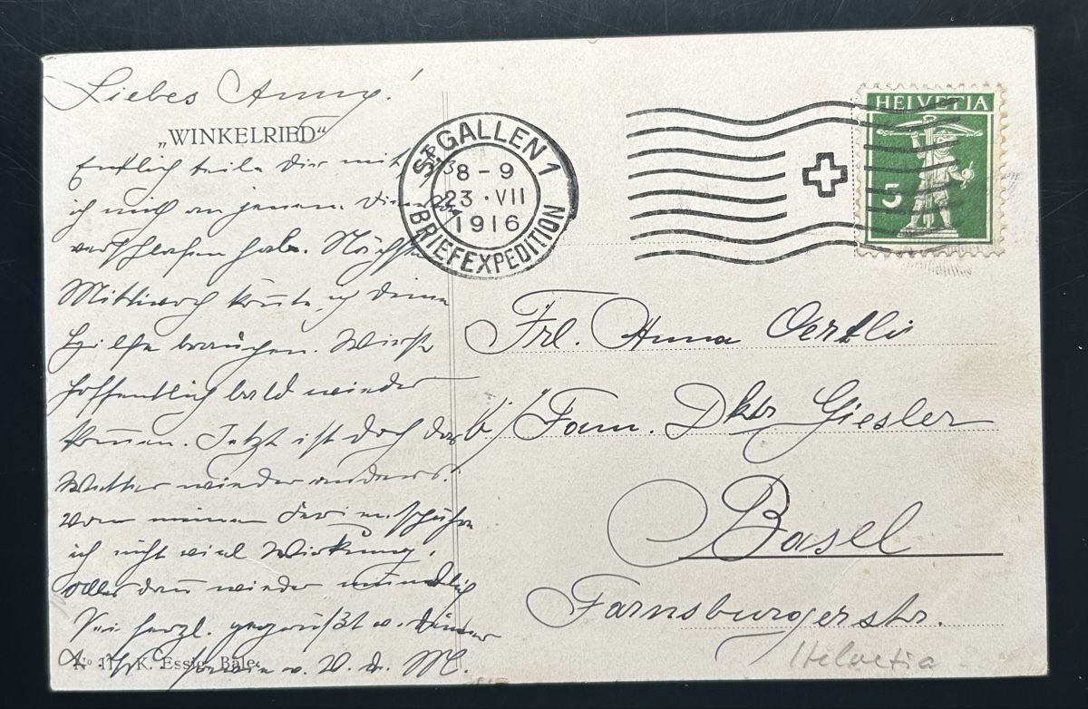Cartoline postali: AK Helvetia  – Usato da Horw venduto da Tellbub 1