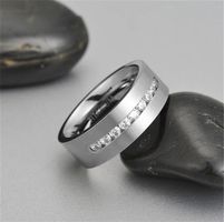 Men ring silver with zirconia