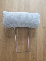 Kopfkissen mit Halterung beige Riffelstoff neu