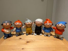 Mainzelmännchen 6 Figuren Set Komplett Original ZDF Goebel