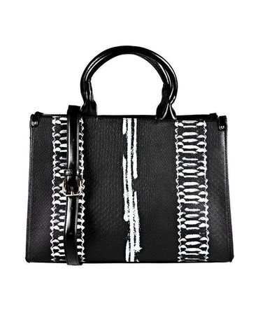Handtasche, Bag in schwarz mit schönem Muster