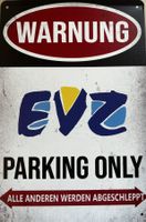 EV Zug Parking Blechschild altes Logo Retro Hockey Deutsch