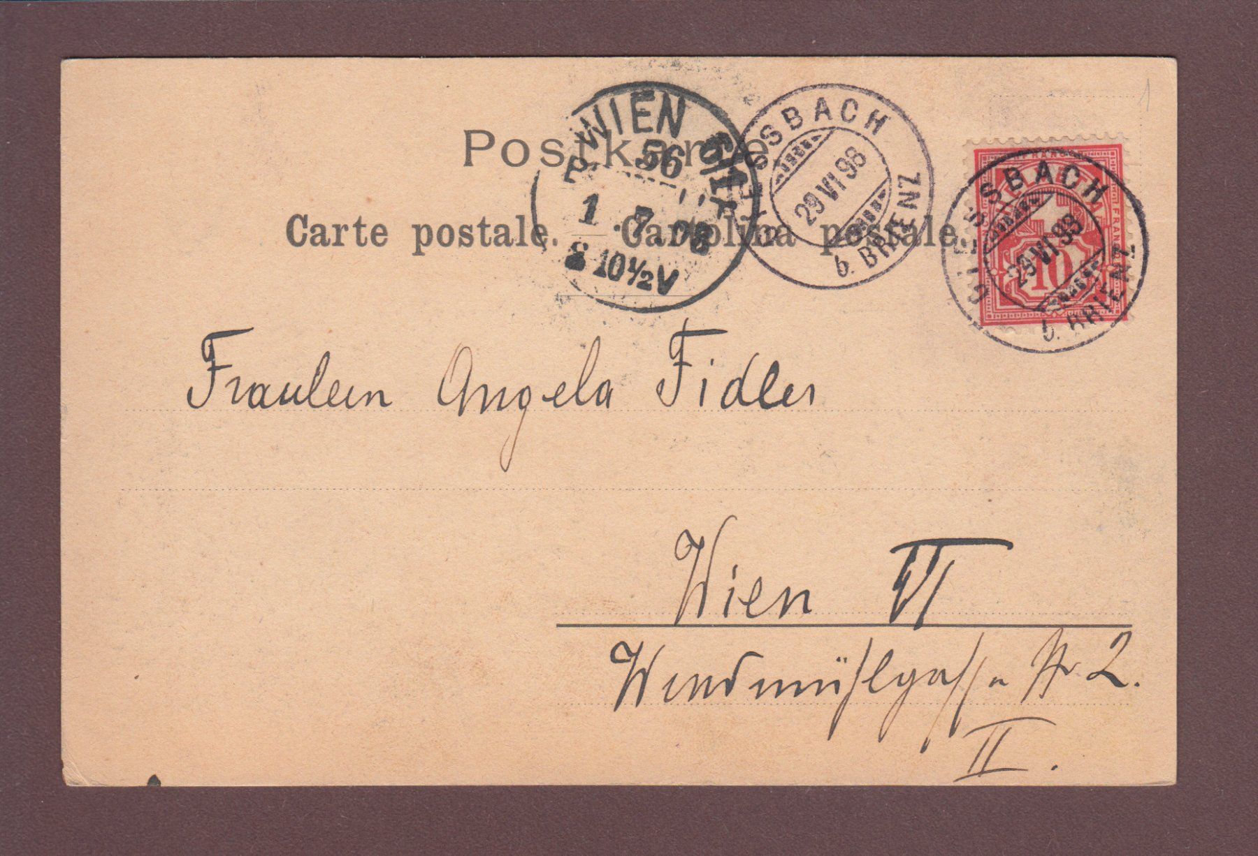 Cartoline postali: BERN - W. Kaiser - 1898 – Usato da Pully venduto da nicecards 1