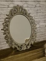 Ovaler Wandspiegel im Vintage-Stil, Shabby Chic