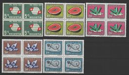 1959, Pro Patria, Viererblöcke, ohne Falz **