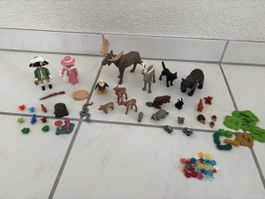 Diverse Playmobil Waldtiere mit Zubehör 