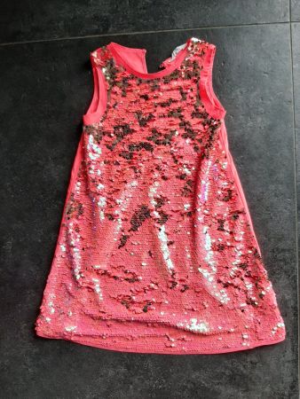 3D Paillettenkleid Mädchen Kleid Gr.140 HM