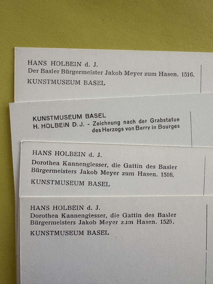 Cartoline postali: AK mit Kunst von Hans Holbein – Usato da Rümlang venduto da Kartenpost1 1