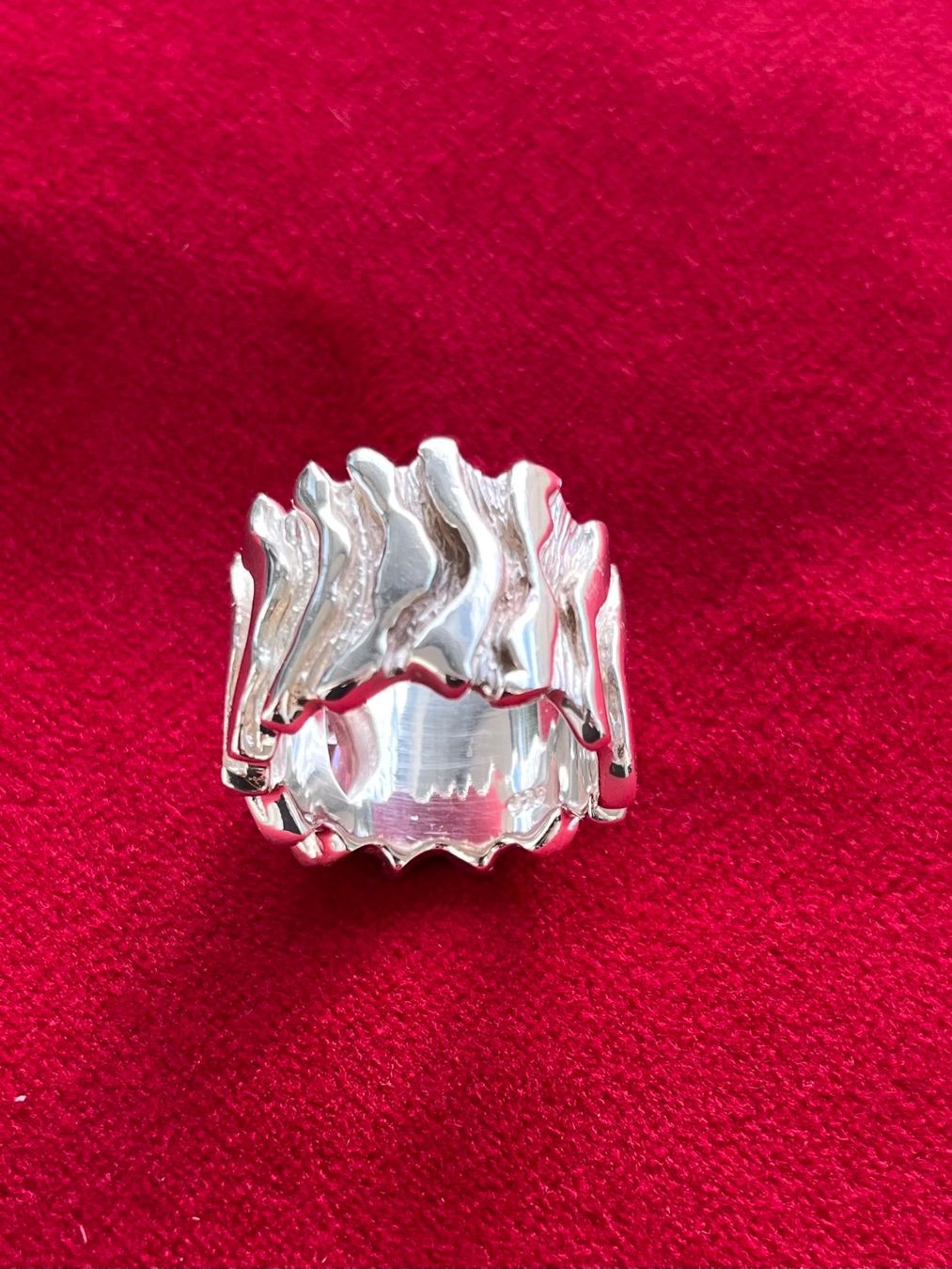 Anelli: Massiver Silberring 925 mit Zirkon–Statement Ring – Usato da Widen venduto da evce1318 7