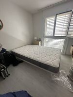 Bett 140 × 200 cm inklusive Matratze und Topper
