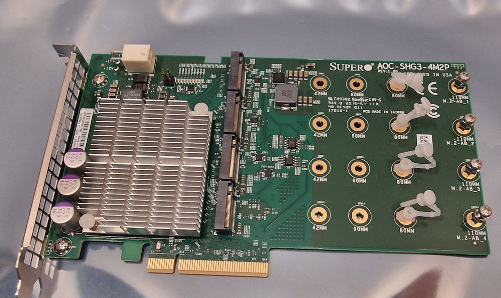 Supermicro 4 x NVMe M.2 addon card AOCSHG34M2P Kaufen auf Ricardo