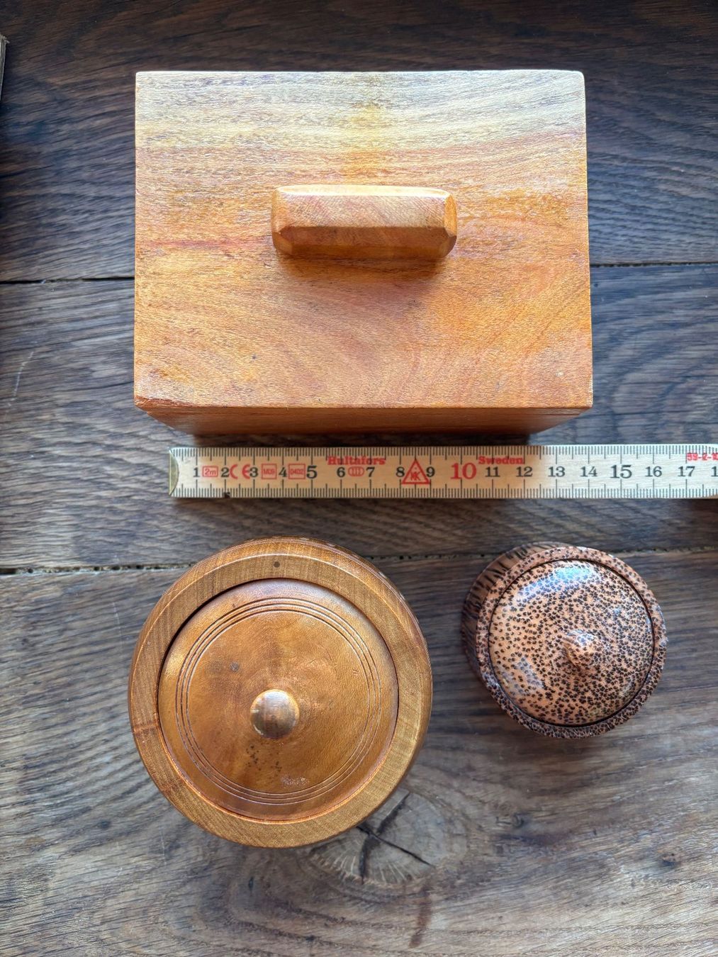Barattoli: 3 Vintage Holz Dosen mit Deckel – Usato da Horgen venduto da uge_pd5p 4