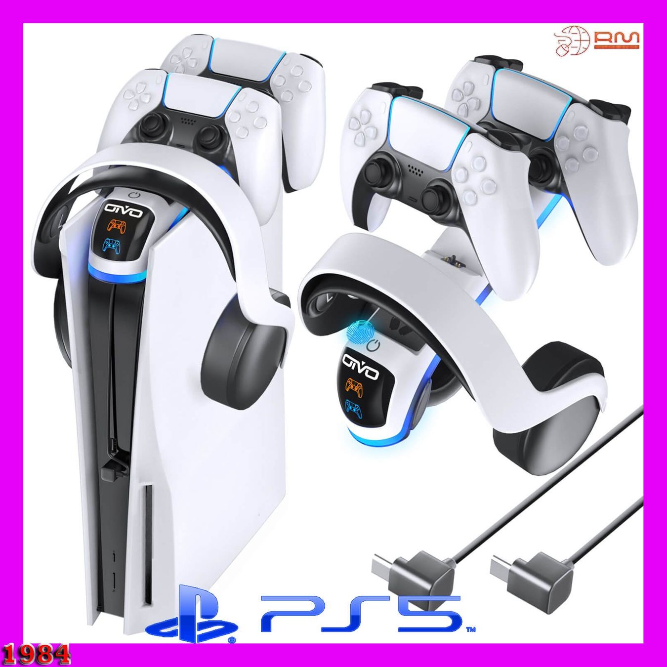 Adattatori & Cavi: PS5 Controller Ladegerät Headset-Halter Ständer – Nuovo e nell'imballaggio originale da Unterägeri venduto da RmOnline