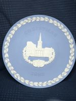 Belle assiette de Noël Wedgwood 1983. Jaspe bleu. 21 cm