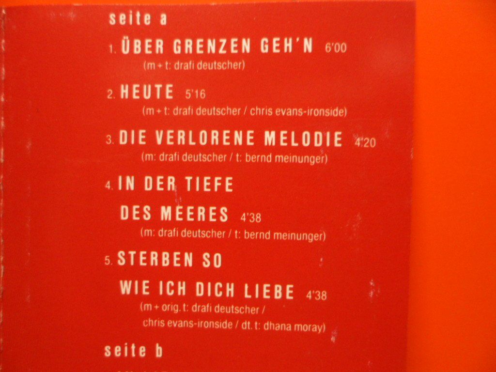 Musicassette: DRAFI  DEUTSCHER   UBER GRENZEN GEHN – Usato da Langnau i. E. venduto da gf2_29jt 1