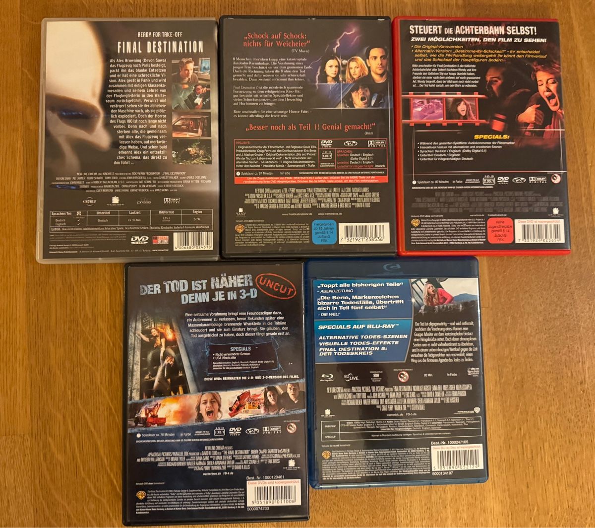 Tutti i DVDs: DVD: Final Destination 1-5 – Usato da Belp venduto da Smiley90 1