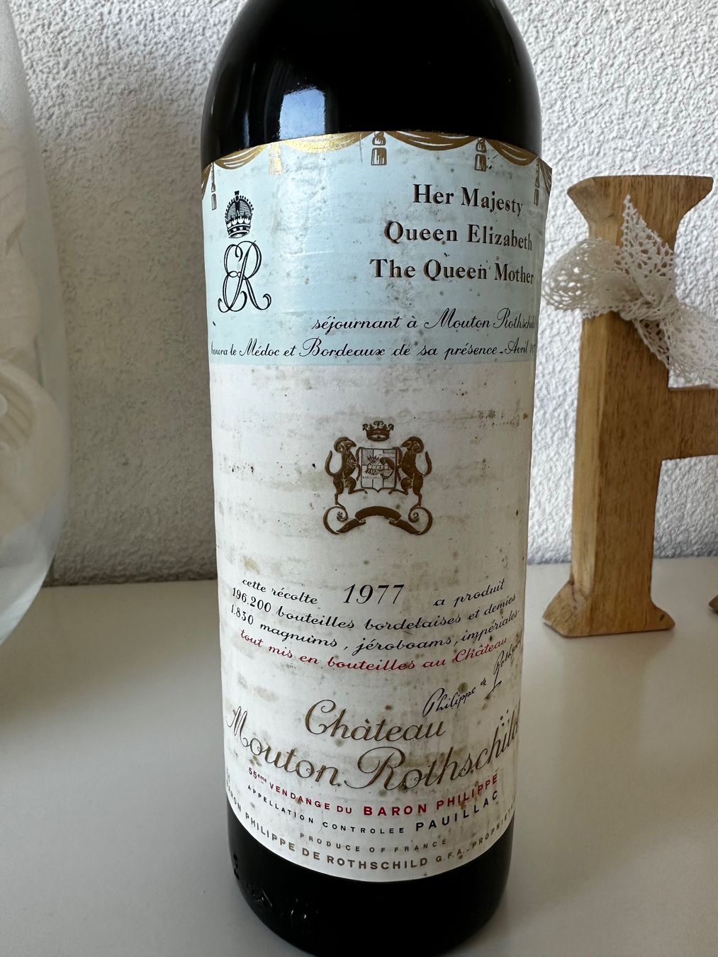 Mouton Rothschild Vino: Château Mouton Rothschild 1977 – Nuovo (secondo la descrizione) da Yens venduto da Rilou80 1