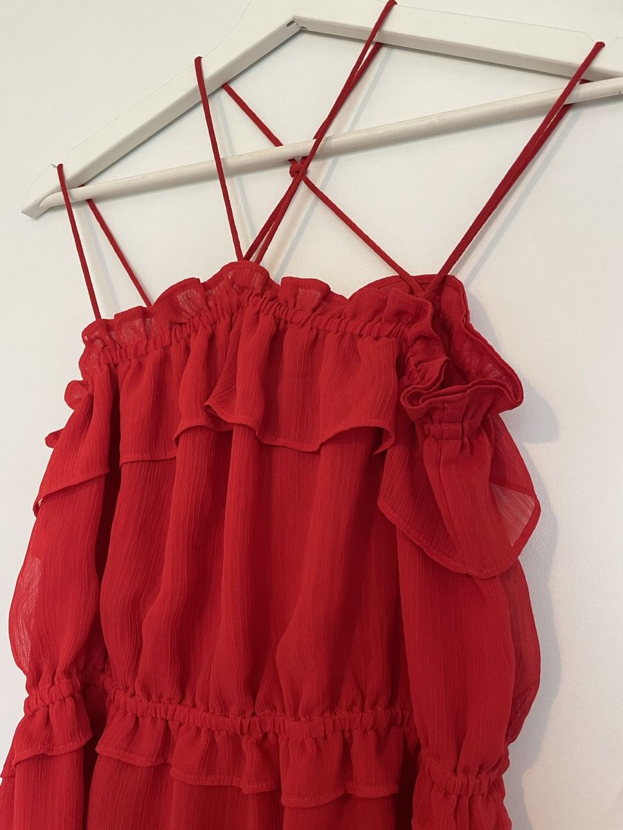 H&M Top: Red Ruffle Top – Usato da Roche VD venduto da closetcleanse 2