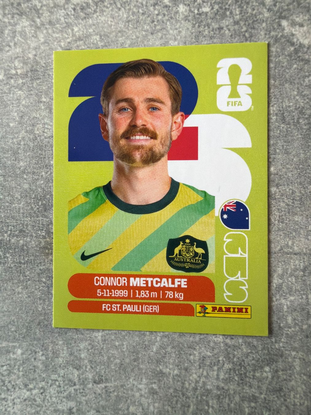 Panini Carte collezionabili: Connor Metcalfe Panini AUS15 – Usato da Pfeffingen venduto da Fantasy1971
