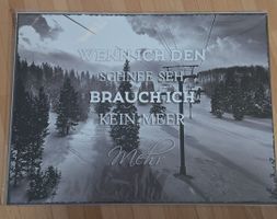 Wandbild Schneemotiv mit Spruch neu und originalverpackt
