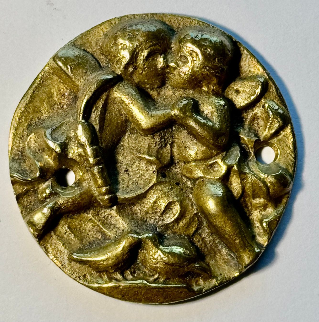 Statuette: 2 Engel aus Ismailia (Ägypten) aus Messing – Usato da Röschenz venduto da Sharjah