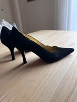 Elegante schwarze Pumps aus Wildleder, Gr. 38, perfekt für d