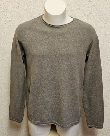 Jack & Jones Herren Pullover Gr. L – Baumwolle – Grau