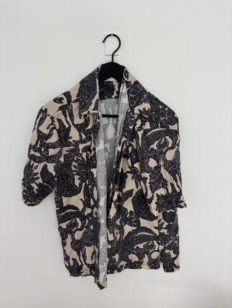 Samsoe Designer Hemd Schwarz/weiss M