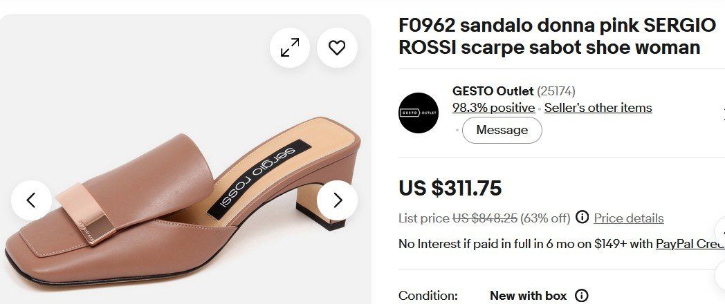 Sergio Rossi Scarpe da donna: Sergio Rossi Mule Sandalen / sandales .39 – Usato da Collonges venduto da arashee 8