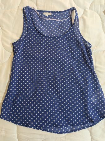 Blue Polka Dot Tank Top - Small, good condition