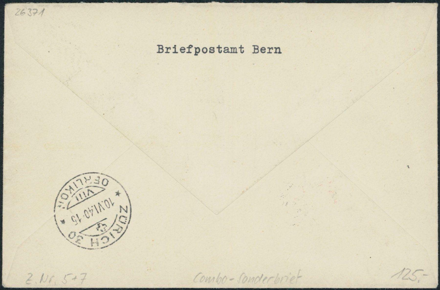 Tutti i francobolli: 1940 - Pro Patria - R Brief • Combo - "die 2 Roten" – Usato da Schindellegi venduto da leecollect 1