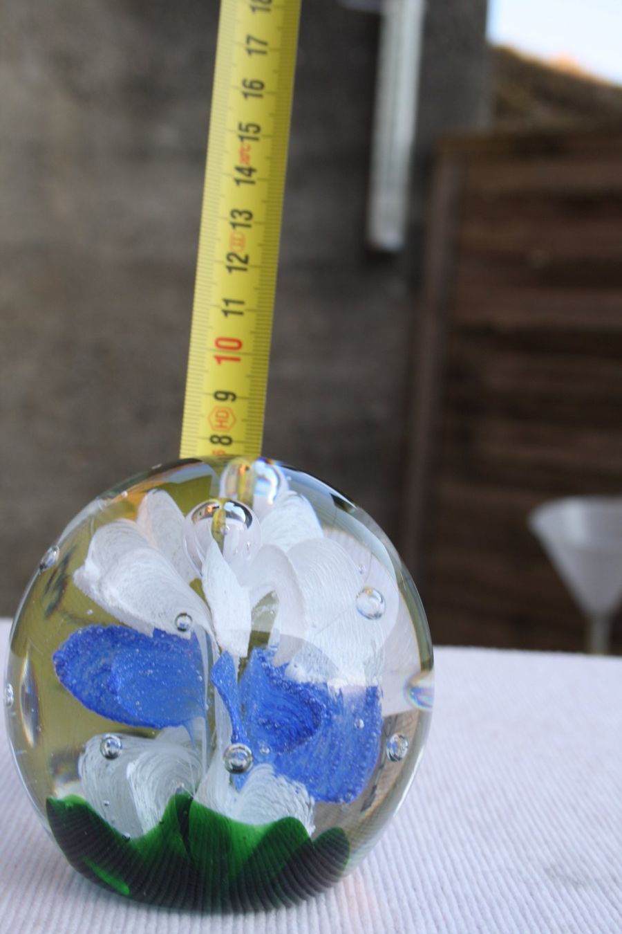 Gläser: PAPERWEIGHT GLAS-KUGEL BRIEFBESCHWERER – Gebraucht aus Wauwil von Pneuedy 5