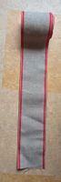 Stoffband mit rotem Rand, 10 cm