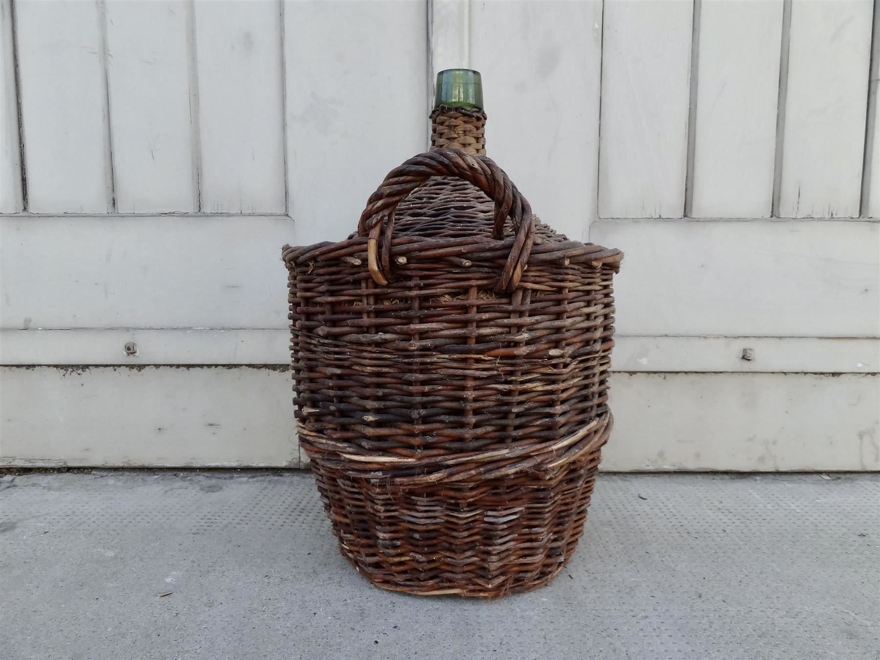 Bottiglie: alte grosse Korbflasche – Nuovo e nell'imballaggio originale da Kerzers venduto da Flaschenposten 6
