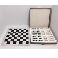Vintage Marmor Schachspiel Schwarz Weiss – Marmor