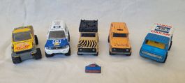 Majorette Paris Dakkar Land Rover, Toyota, Mitsubishi , pins