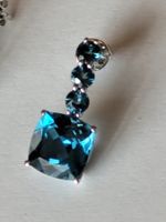 Ohrstecker 18K Weissgold Blautopas