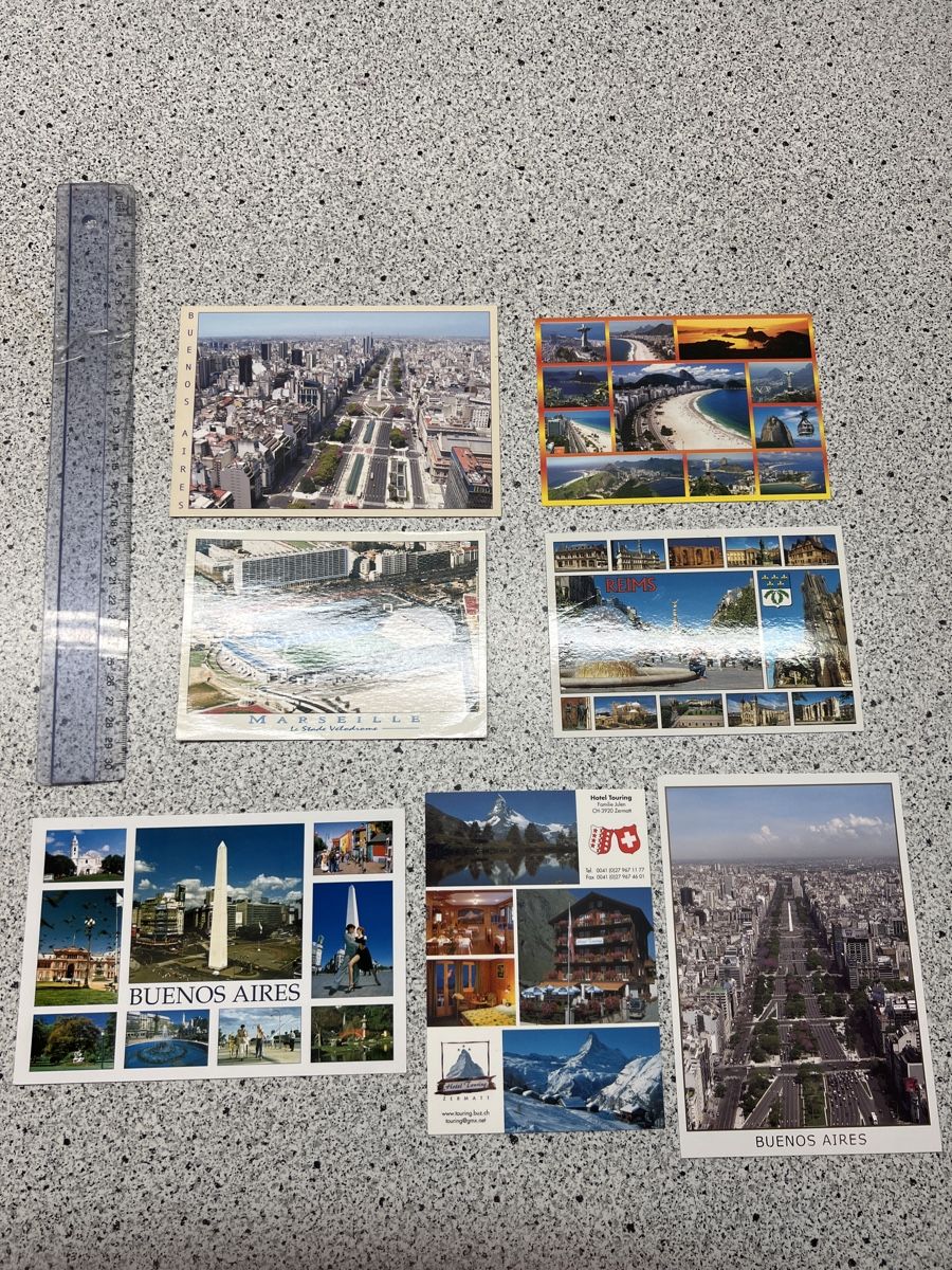 Ansichtskarten: Postkarten Rio, Paris, Monaco, Buenos Aires, Lyon – Gebraucht aus Zürich von pamleano